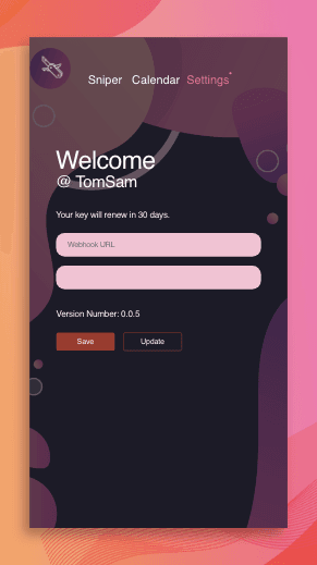 NFT Sniper - Settings
