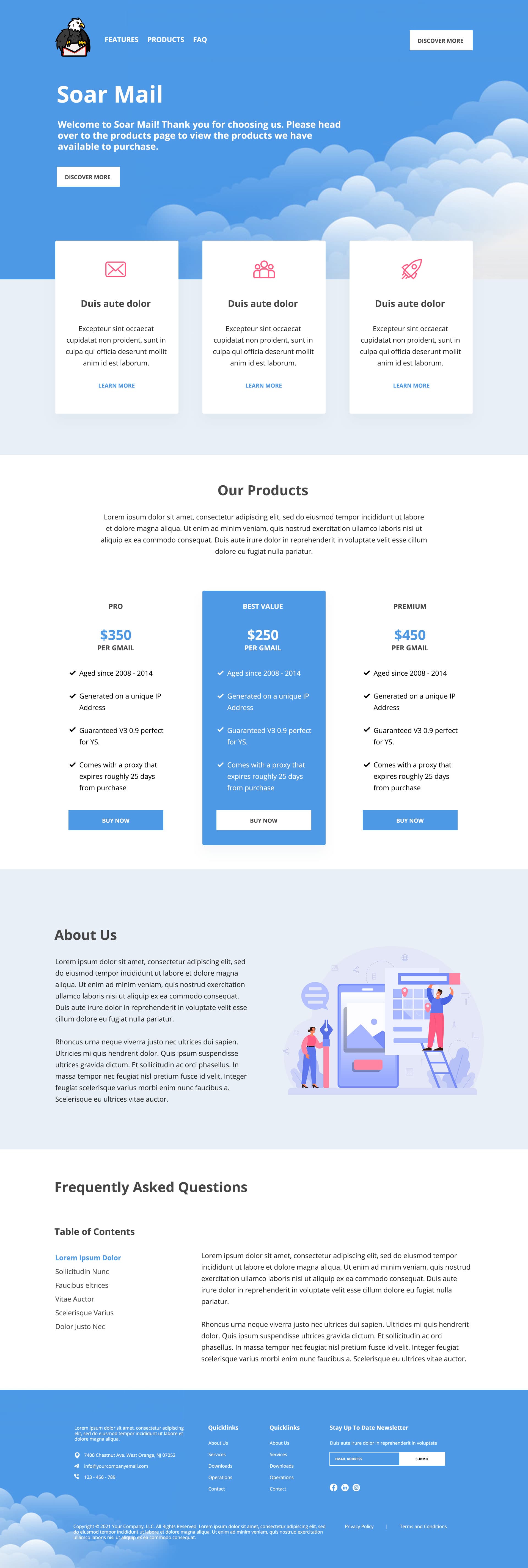 Soar Mail - Landing Page