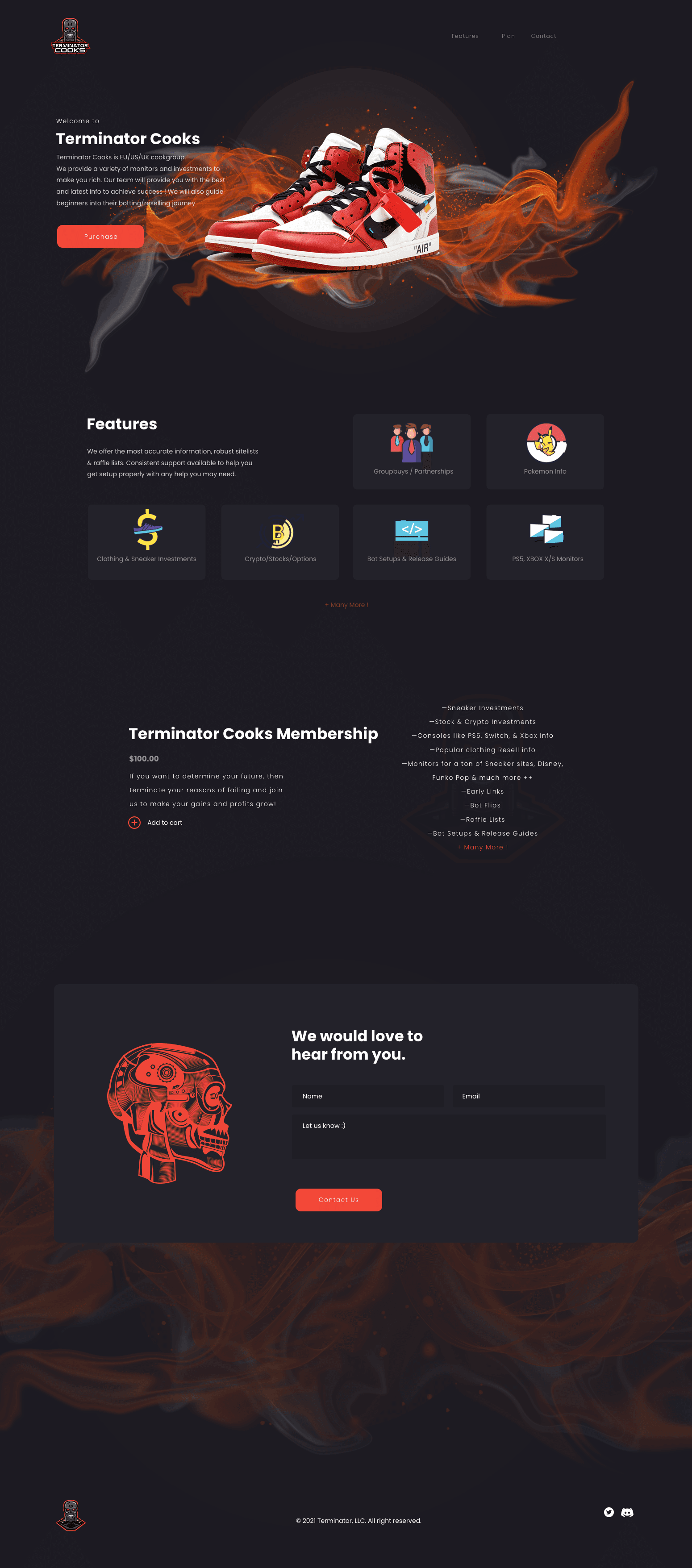 Terminator Cook Group - Landing