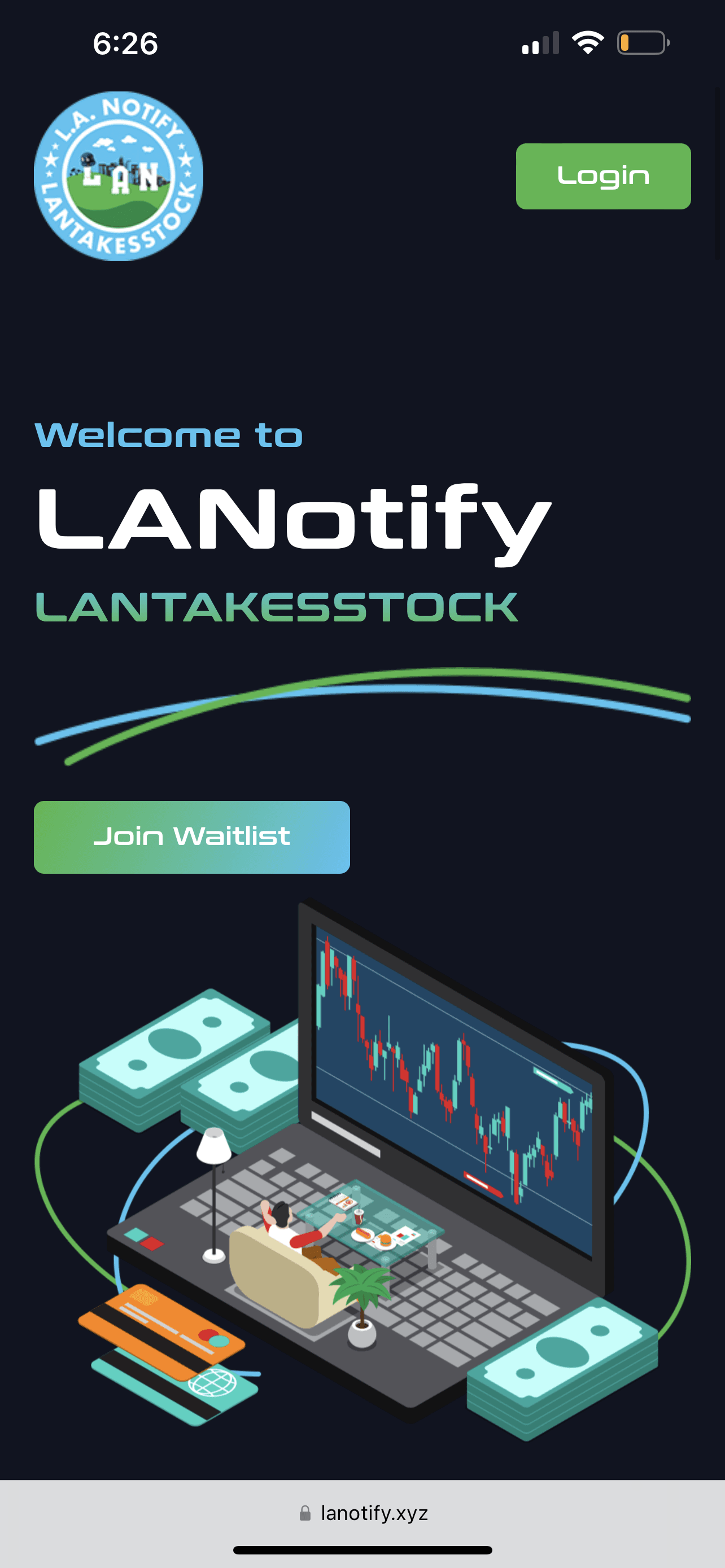 LA Notify - Mobile Landing Hero